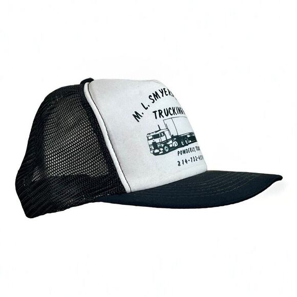 VTG Snapback Trucker Hat M L Smylers & Sons Trucking Company Powderly, Texas Cap - Picture 4 of 8